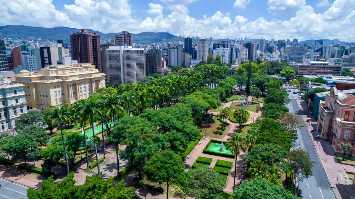 Praça da Liberdade e seus jardins em Belo Horizonte, Minas Gerais